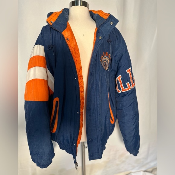 Vintage University of Illinois Starter jacket. Chief Illini. IIlliniwek Mens Lg - Picture 3 of 10